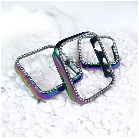 Iridescent Apple Watch Case Diamond Rhinestone - Picture 5 of 6